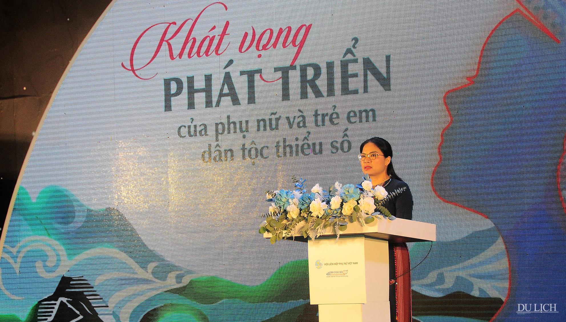  Chủ tịch Hội LHPN Việt Nam Hà Thị Nga phát biểu.